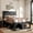 Black, variant on Christopher Knight Home Pet-Friendly Platform Bed with Nook, Upholstered Headboard, Full Size, Beige