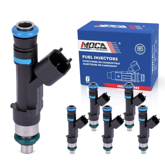 MOCA AUTOPARTS 6x Fuel Injectors FJ474 Fit for 2004-2012 Jeep Liberty 3.7L & 2007-2011 Dodge Nitro 3.7L & 2011-2012 Ram 1500 3.7L