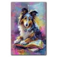 thumbnail image 3 of Shetland Sheepdog Decor Poster Unframe, Shetland Sheepdog Dog Canvas Wall Art, Dog Reading Book Canvas Print Painting Poster Wall Decor Dog Lovers Gifts, 3 of 6
