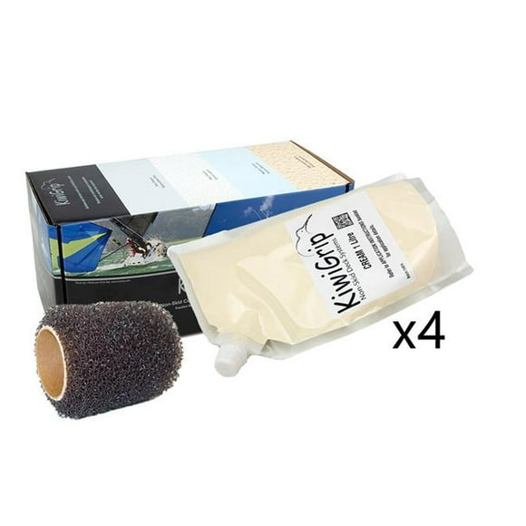 Kiwigrip KG-4CP-R 4 - 1 ltr Pouches with 4 in. Roller - Cream