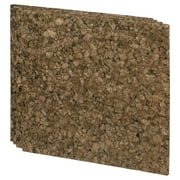 Quartet Dark Cork Board Tiles, 12 x 12, Frameless, 4 Pack (15050Q)