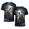 thumbnail image 2 of XIAONU Animal Print T Shirt for Men Crew Neck Short Sleeve Casual Sports Tee, 2 of 4