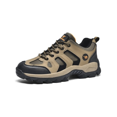 

Tenmix Mens Trekking Sneaker Outdoor Sneakers Sport Hiking Shoe Lace Up Walking Shoes Men Athletic Non-Slip Brown 8