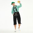 thumbnail image 1 of Munich Oktoberfest Clothing Men's Plaid Shirt Overalls Suit Stage Performance Clothing, 1 of 2