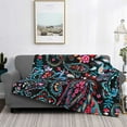 thumbnail image 2 of Fotbe Paisley Manta de Franela con Estampado, Manta Ultrasuave para Cama, Sofá, Auto, Hipoalergénica y Antibolitas-80"x60", 2 of 6
