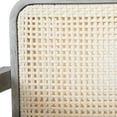 thumbnail image 4 of Acacia Wood Outdoor  Club Chair with Cushions and Woven Back, Light Grey, 4 of 13