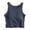 Dark Gray, variant on Wutalume Women's Ribbed Cropped Camisole With Built-in Bra, Sexy Plus Size Short Length Underwear Top, Soft & Comfortable, Everyday Essential,Black L