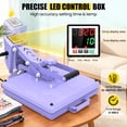 thumbnail image 3 of Prensa de Calor AKEYDIY 15x15 con Base Deslizante para Remeras Morada, 3 of 7