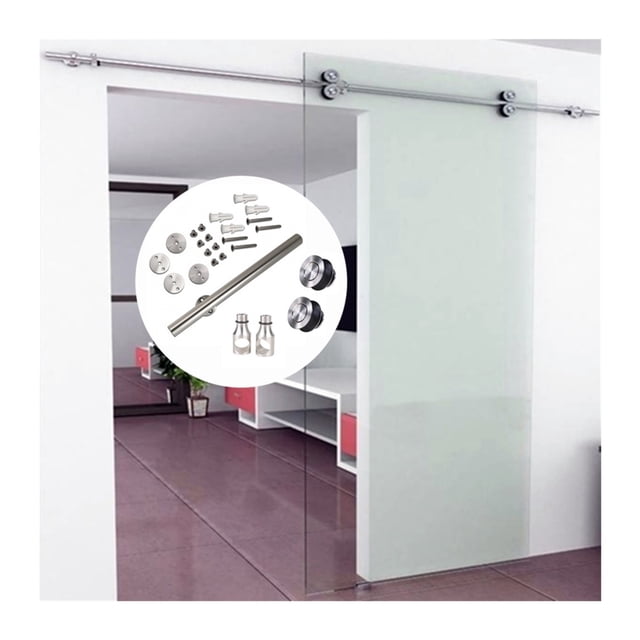 6.6FT Stainless Steel Interior Sliding Shower Barn Door Hardware ,Easy to Install
