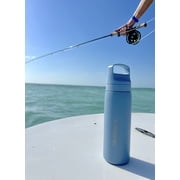 LifeStraw Go Series Stainless Steel Water Filter Bottle; 18oz; Seafoam