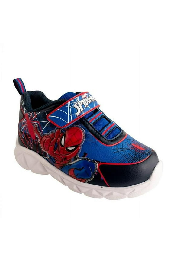 Spider-Man Web Crawl Kids Light Up Athletic Shoes - Size 7