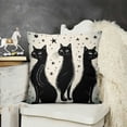 thumbnail image 2 of SHANXI Cute Black Cats Throw Pillow Covers   Mid Century Modern Retro Decorative Pillow Cases Farmhouse Home Couch Bed Sofa Modern Living Room Decor 24x24in, 2 of 5