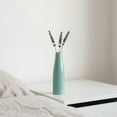 thumbnail image 6 of REGALWOVEN Ceramic Bud Vase for Flowers, Slim Decorative Vase with Narrow Opening, Small Matte Flower Vase for Single Stem Cyan 1.7"L x 1.7"W x 5.9"H, 6 of 6