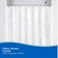 thumbnail image 3 of Kenney Water Repellent Polyester Fabric Shower Curtain, 70" W x 72" H, White, 3 of 5