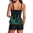 thumbnail image 5 of Conjunto de Bikini de Cintura Alta para Mujeres Traje de Baño Deportivo de Dos Piezas con Pantalones Cortos, Correas Ajustables, Acolchado Extraíble, Mezcla Suave de Nylon Spandex para Nadar, Playa,, 5 of 5