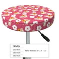 thumbnail image 4 of Zufioo Piggy Sunflower Print Round Bar Chair Cushion Cover, Elastic Round Stool Protector, Dustproof and Non-slip Bar Kitchen Restaurant Chair Mat-12 inch, 4 of 7