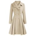 thumbnail image 1 of Gabardina GRACE KARIN para mujer, solapa con muescas y doble botonadura, 1 of 6