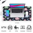thumbnail image 5 of Long Mouse Pads for Desk,Black Cartoon Dinosaurs Leaves Pattern Desk Mats on Top Of Desks, Desk Mouse Pad Extra Large with 3mm Non-Slip Base and Stitched Edge for Gaming,Office,Work,Home 31.5"x15.7", 5 of 6
