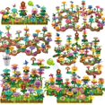 thumbnail image 3 of Bloques de construcción para jardín de ensamblaje de mundo cambiante para niños, juguetes de ensamblaje de arreglos florales de inteligencia DIY, 3 of 4