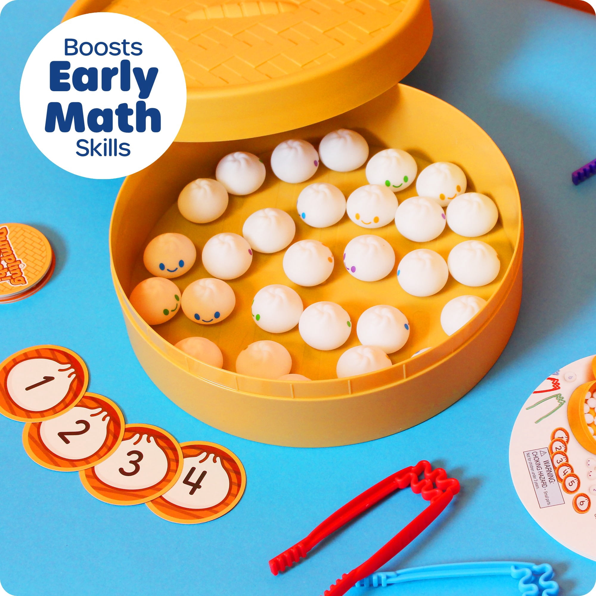 Learning Resources Dumpling Dash! Fine Motor Math Board Games, Counting Toy, Ages 5 and up