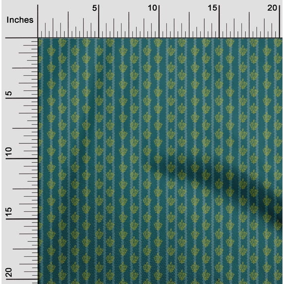 oneOone Cotton Flex Fabric Stripe & Floral Block Printed Craft Fabric BTY 40 Inch Wide