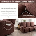 thumbnail image 4 of Lavish Cover Stretch Recliner Sofa Cover, Non-Slip Slipcovers for Recliner Sofa, Washable Furniture Protector with Pocket & Elastic Bottom for Kids Pets, 3 Seaters, Dark Gray, 4 of 7