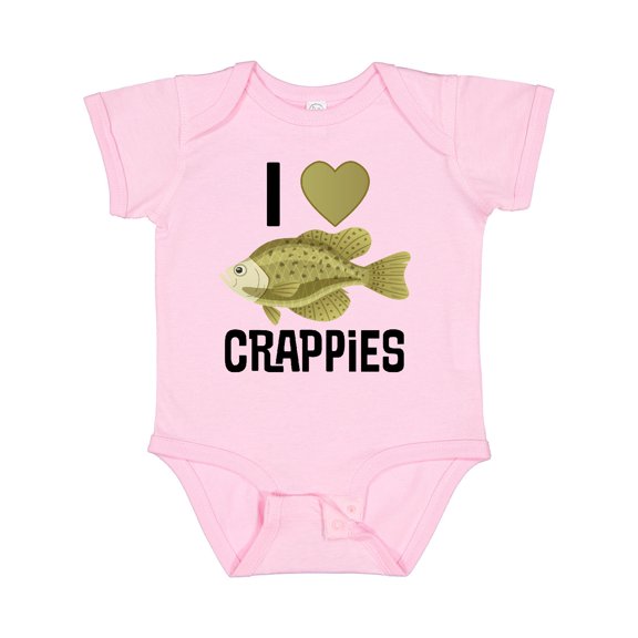 Inktastic Crappie Fishing I Love Crappies Boys or Girls Baby Bodysuit