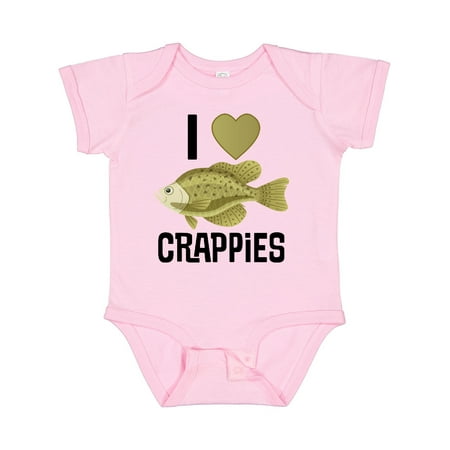 

Inktastic Crappie Fishing I Love Crappies Gift Baby Boy or Baby Girl Bodysuit