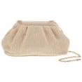 thumbnail image 4 of HONMEET Women's Cloud Clutch Purse - Handwoven Elegant Evening Bag with Removable Chain Strap, Pleated Dumpling Handbag for Weddings & Beach Events, 4 of 7