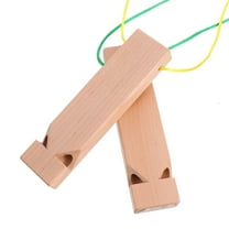 BESTOYARD Beige Wooden Whistle Toy Set for Kids Play, Durable Timber, Great for Parties and Musical Development, 2pcs