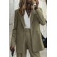 thumbnail image 5 of Trouser suit women elegant business suit set 2-piece, solid color slim fit festive blazer wide leg pants two-piece sporty trouser suit modern casual striped solid color sporty streetwear, 5 of 5