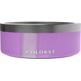 thumbnail image 5 of Coldest Dog Bowl - Stainless Steel Non Slip No Spill Proof Skid Metal Insulated Dog Bowls, Cats, Pet Food Water Dish Feeding for Large Medium Small Breed Dogs (64 oz, Saturn's Moon Purple Glitter), 5 of 8