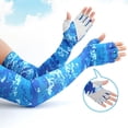thumbnail image 2 of Unisex Arm Sleeves UV Protection Arm Cover Ice Silk Sleeves Elastic Cooling Arm Sleeves for Outdoors Driving Cycling, 2 of 9