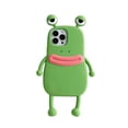 thumbnail image 1 of Funda para iPhone13 6.1"Caricatura de Silicona Lindo 3D Diversión Fresca Boca de Salchicha Rana Funda de Silicona para Teléfono, Niños Niñas Adolescentes Carcasa de Personaje Animal a Prueba de Golpes Fundas Divertidas y Elegantes para iPhone13, Verde oso de fresa  Electrónica, 1 of 5