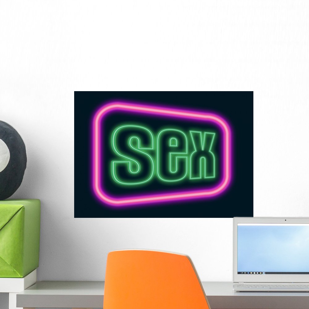 Sex Neon Sign Wall Mural by Wallmonkeys Peel and Stick Graphic (18 in W