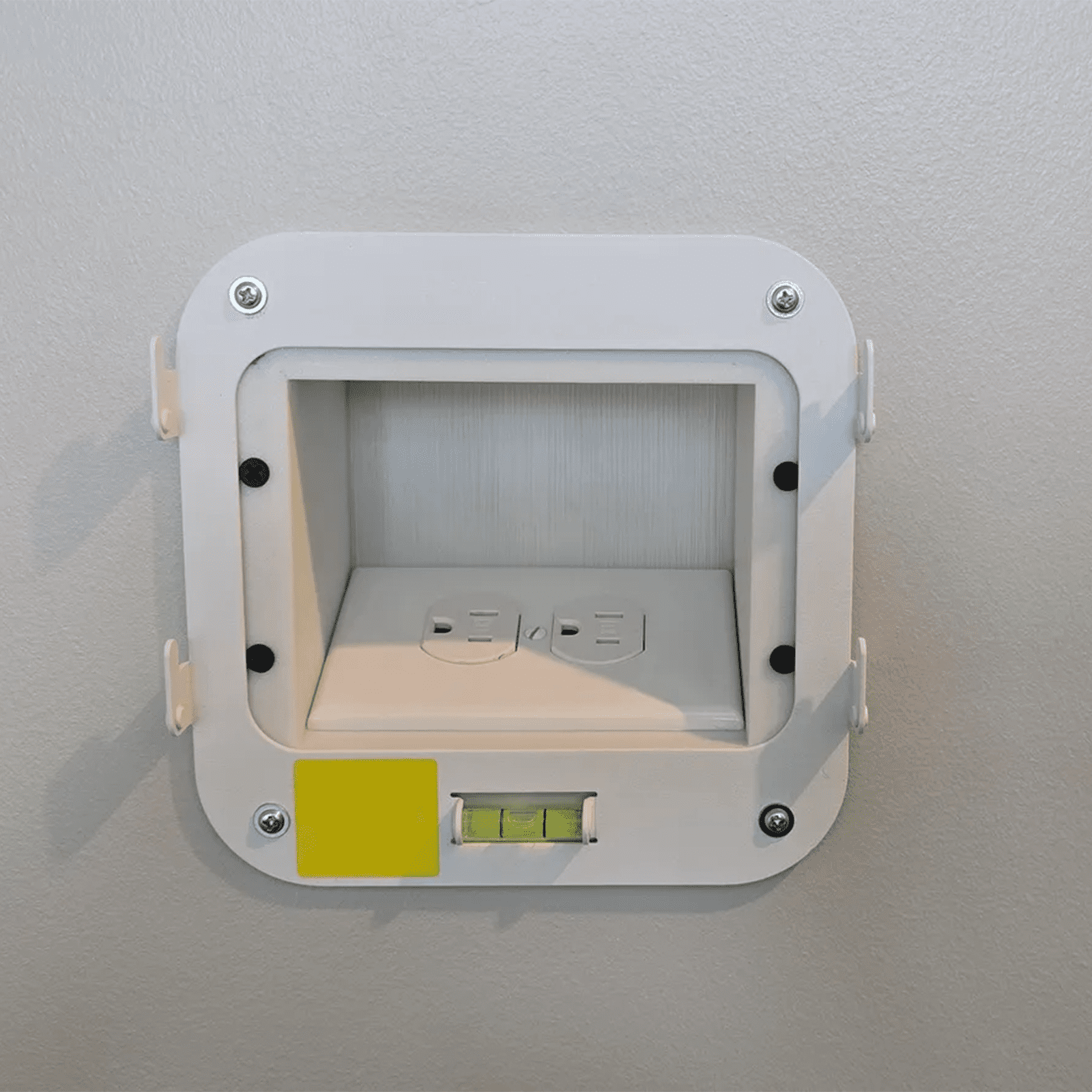 Recessed Outlet Box for Skylight Calendar, In-Wall Power Adapter Mount for Wall Mounted Skylight Calendar Display, White