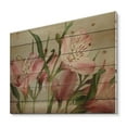 thumbnail image 2 of Designart 'Alstroemeria Flower Retro ' Traditional Print on Natural Pine Wood, 2 of 5