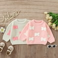 thumbnail image 3 of YUEHUA Girl Boy Knit Sweater Blouse Pullover Sweatshirt Warm Crewneck Long Sleeve Sweaters Jumper Tops for Toddler Baby, Size 12-18 Months, 3 of 9