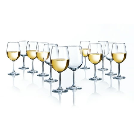 Luminarc 12 oz. Alto Clear Glass Wine Goblets 12 Piece Set