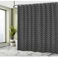 thumbnail image 4 of Ambesonne Chevron Shower Curtain, Digital Style Zigzag Grid, 69"Wx75"L, Black White, 4 of 4