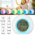 thumbnail image 2 of Hands DIY Kids Alarm Clock LED Digital Clock 7 Color Changing Night Light Bedside Clock With Indoor Temperature 12/24h Battery Powered For Kids Boys Girls, 2 of 6
