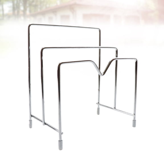 CRILSTYLEO 2-Pack Stainless Steel Kitchen Plate Rack for Countertop Storage and Dish Drying Organizer Shelf Set