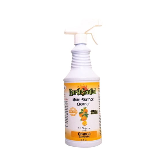 EarthSential Orange Oil Cleaner Indoor All Natural & Household Hard Surface Cleaners, Orange, 32 Fl Oz