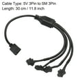 thumbnail image 2 of Uxcell ARGB Splitter 5V 3Pin to SM 3Pin Female Extension Cable Adapter Connector Addressable for PC Fan 1 to 4 Style, 2 of 5