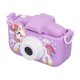 thumbnail image 4 of Kids Camera Toy Cute Cartoon Pattern Digital Photo Video Recording Portable Camera Unicorn x10s Purple, 4 of 5