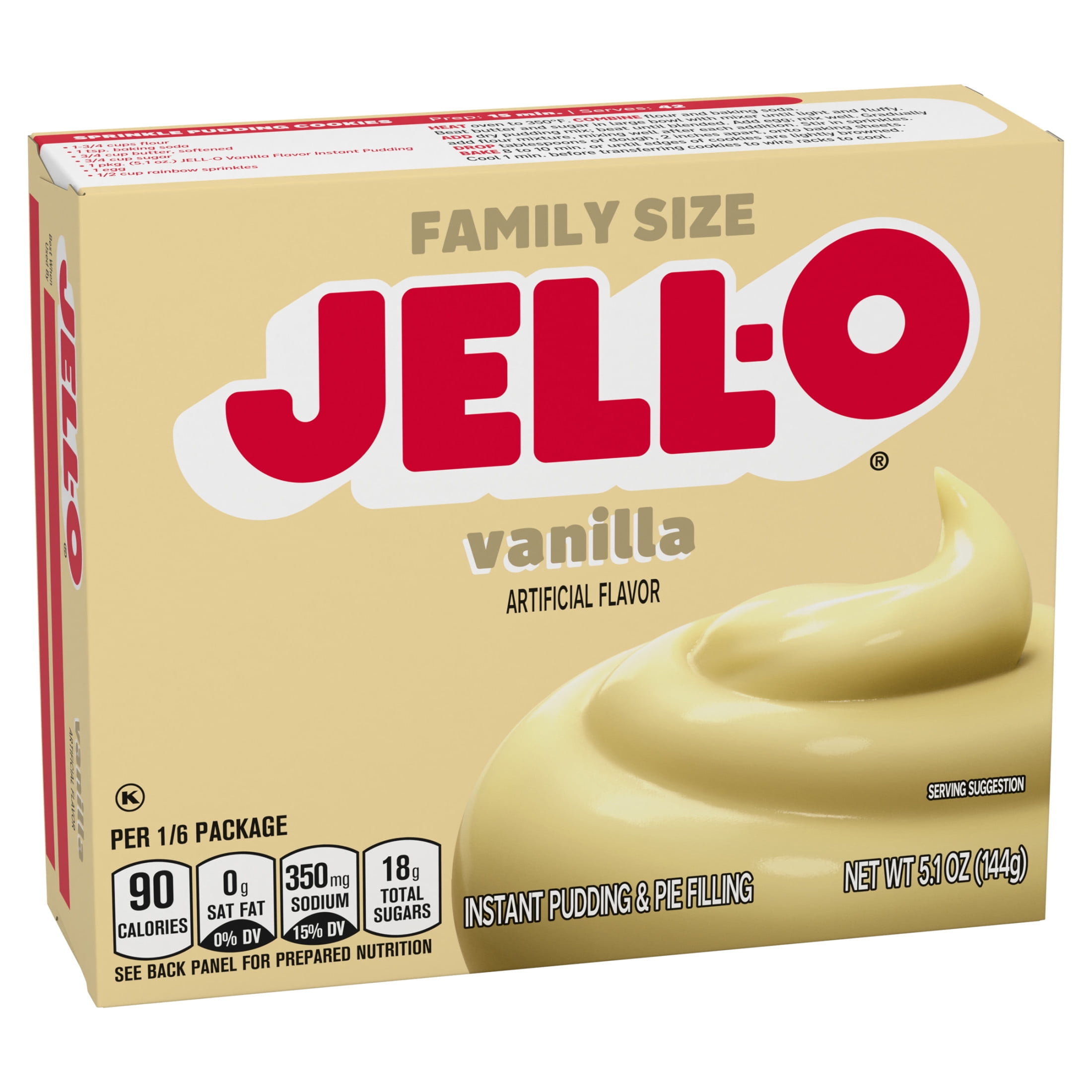 Jell-O Vanilla Instant Pudding Mix & Pie Filling, Ready in 5