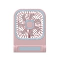 thumbnail image 3 of AuroraX Pink Desk Fans Personal Cooling Portable Mini Fan USB Rechargeable Quiet Adjustable Speeds Battery Operated Outdoor Travel Fan, 3 of 6