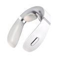 thumbnail image 1 of Masajeador de cuello de pulso con terapia de puntos eléctricos, compresa caliente portátil para hombros y cervicales, color blanco, 1 of 14