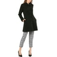 thumbnail image 2 of INSPIRE CHIC Women's Peter Pan Collar Single Breasted Winter Overcoat L Black, 2 of 7