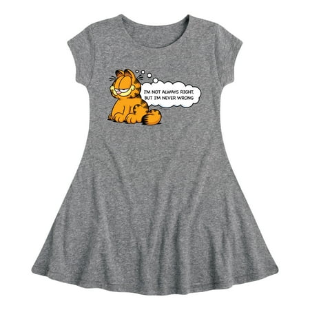 

Garfield - Not Always Right - Toddler And Youth Girls Fit And Flare Dress